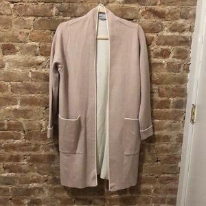 Zara Dusty Rose Long Cardigan